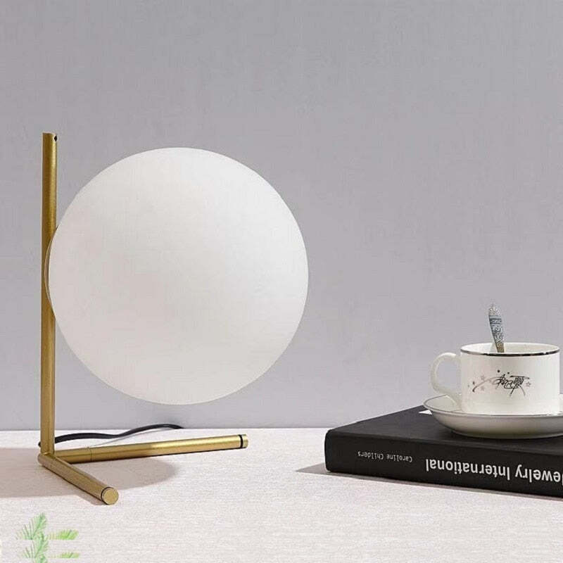 1. Elegant Transparent Glass Ball Table Lamp for Bedroom