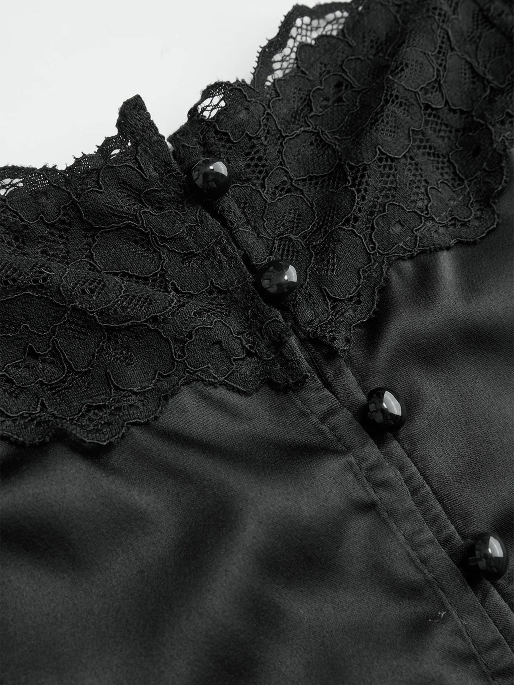 Lace-Trim Satin Cami Top