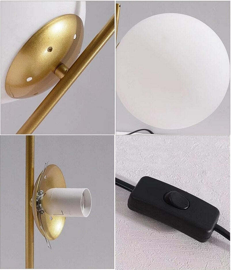 1. Elegant Transparent Glass Ball Table Lamp for Bedroom