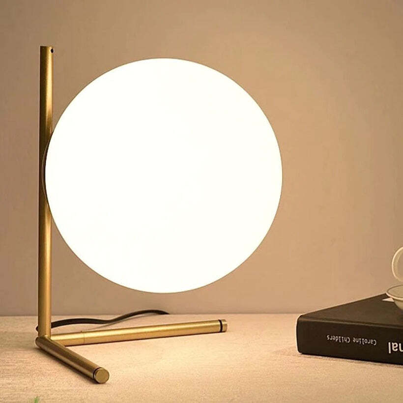 1. Elegant Transparent Glass Ball Table Lamp for Bedroom