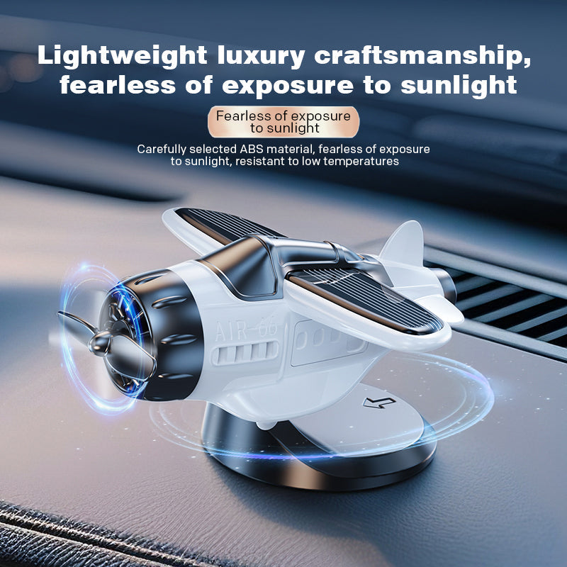 🔥Solar powered airplane shaped car ornaments