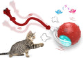 Interactive Cat Toys Ball for Indoor Cats Fast Rolling on Carpet,  &amp; Motion Activate Cat Toys (Red)