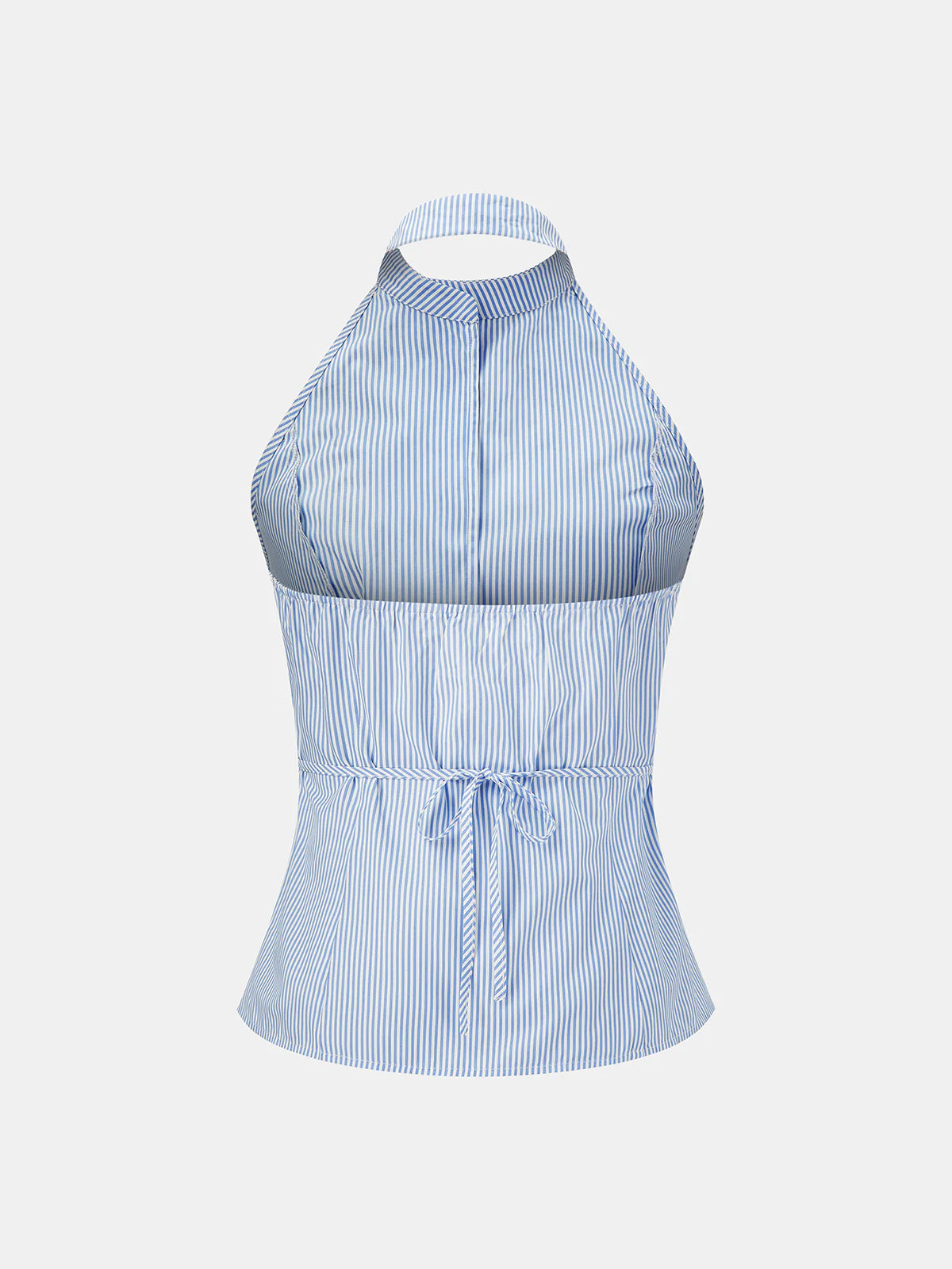 Bow Tie Striped Halter Tank Top
