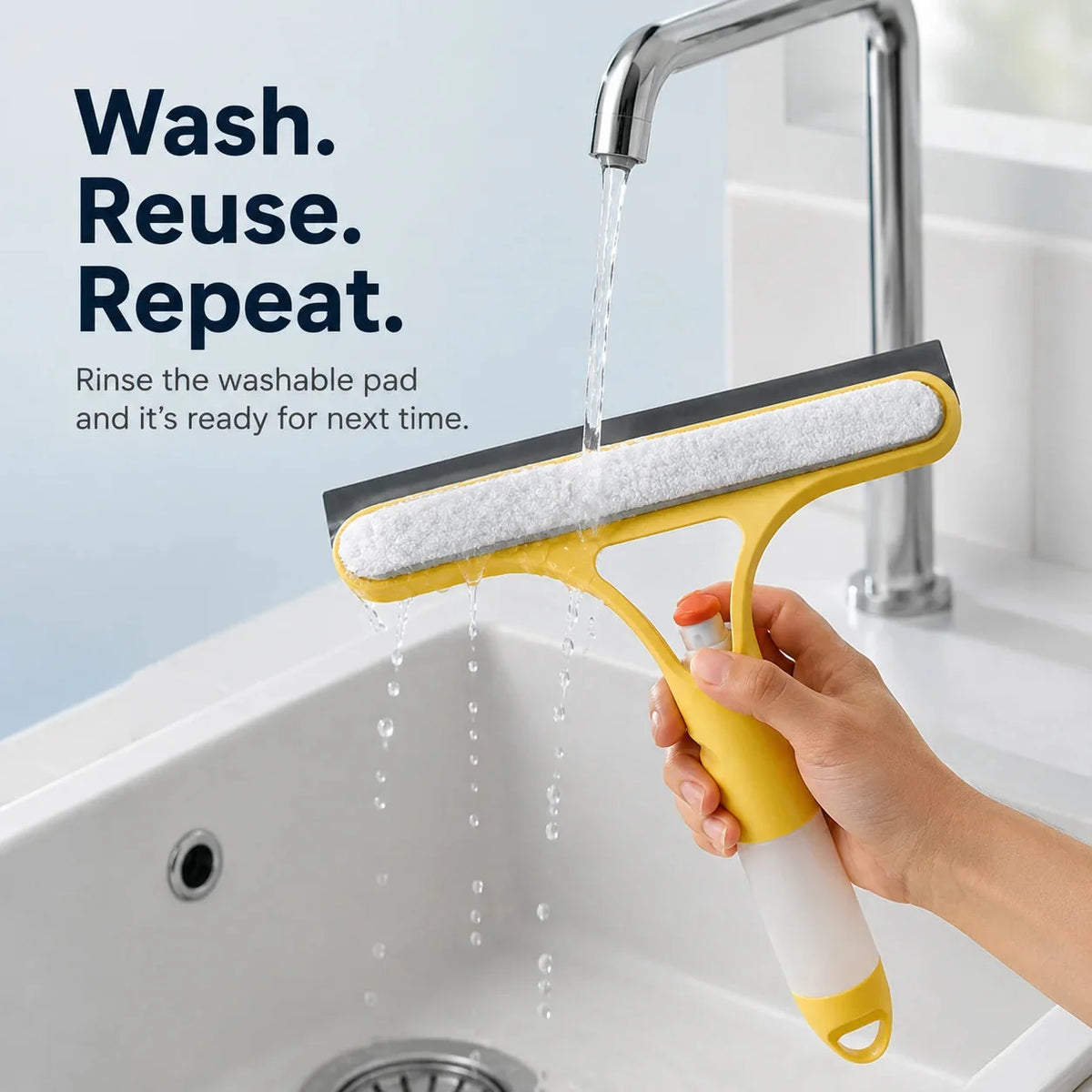 💧3-in-1 Spray Window Cleaning Squeegee