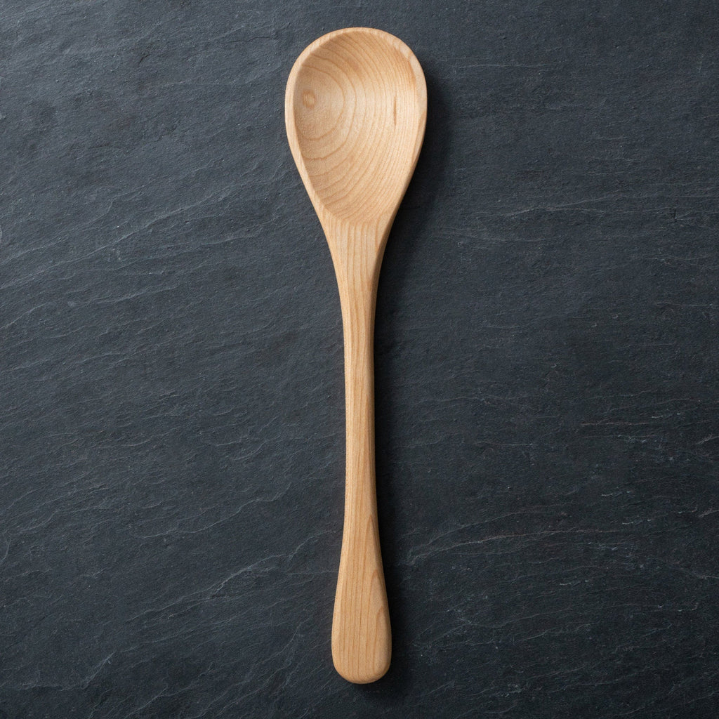 Handmade Wooden Spoons - 12” Cooking Spoon, Hand Carved, Black Cherry, Maple, and Walnut Wood