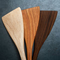 Handmade Wooden Turner - 12” Cooking Paddle, Hand Carved Spatula, Angled Wood Spatula - Right and Left Handed